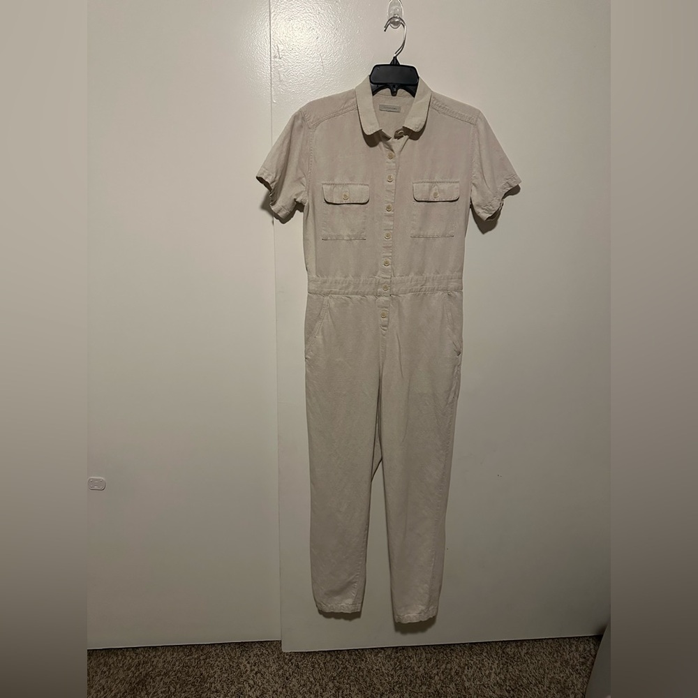 Outerknown Beige Button-Up Jumpsuit - image 1